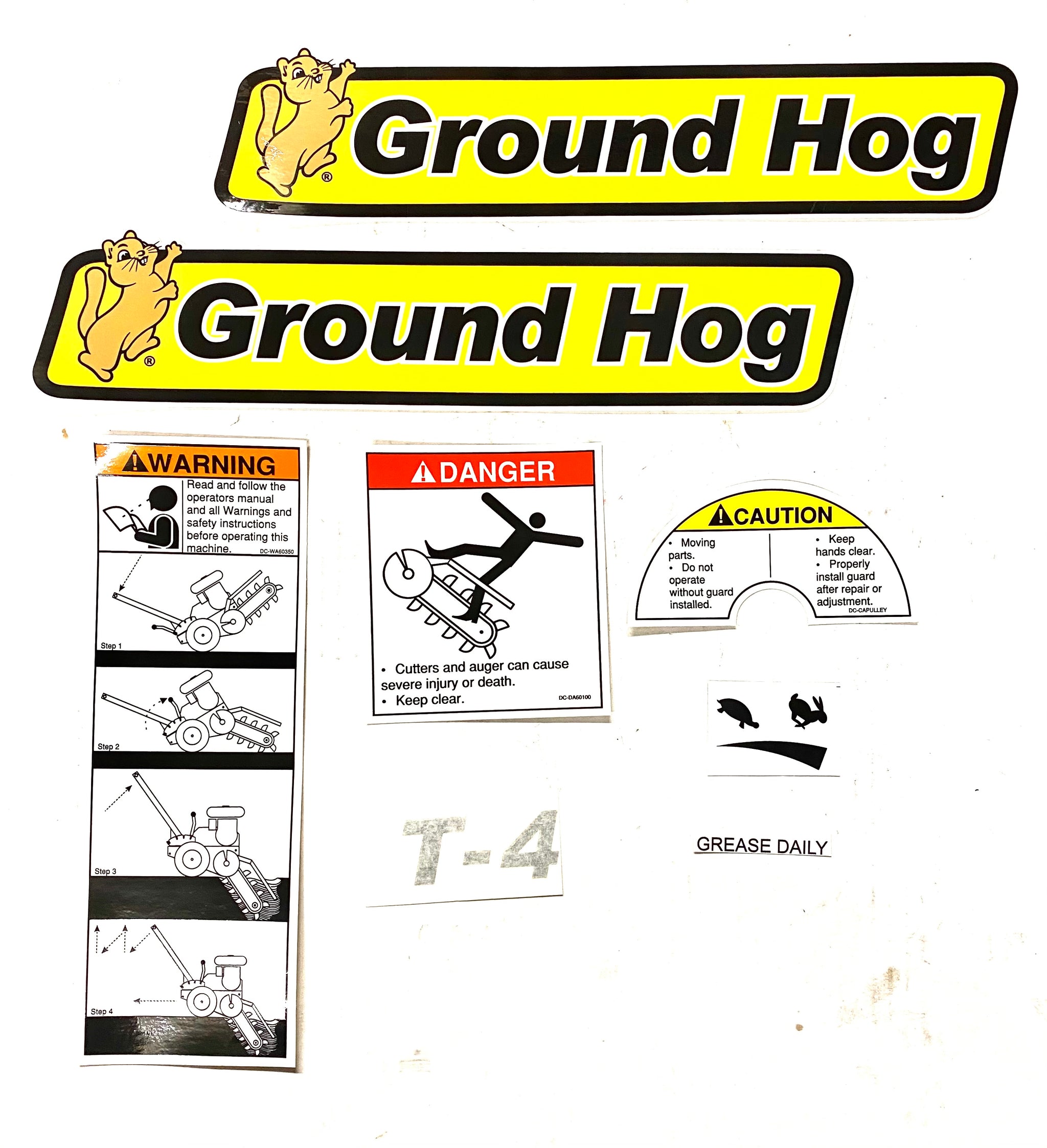 Decal Set for T4 Trencher – Workhorse Equipment